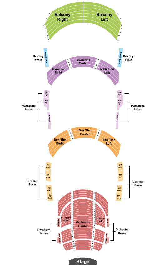The Fisher Center for the Performing Arts Dolly Seating Chart